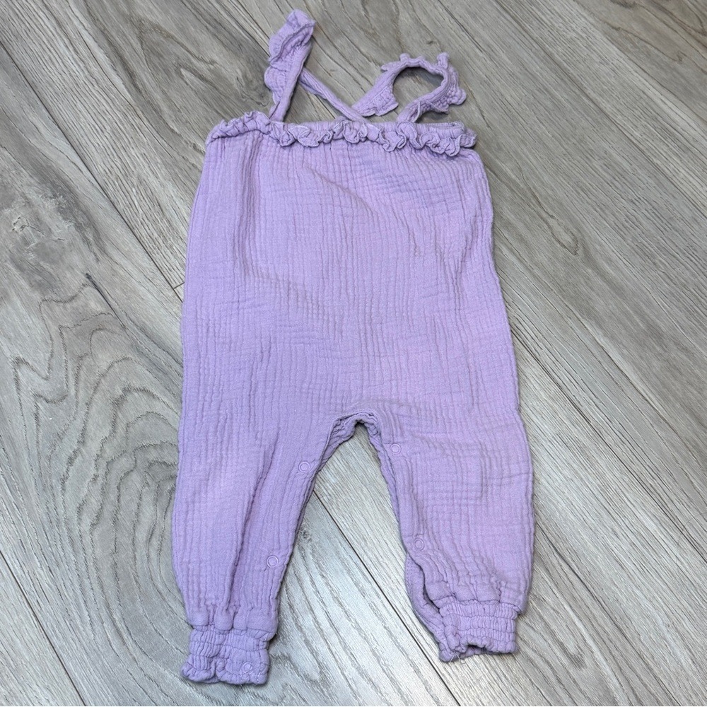 Emily & Oliver Pink and Purple‎ Baby Rompers - Picture 5 of 7